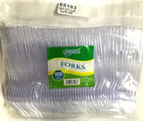 Champs Plastic Clear Fork Heavy Duty 100 ct lrg - Case - 10 Units