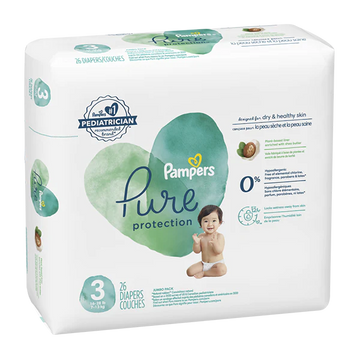 Pampers Pure Protection Diapers 26ct  Size 3