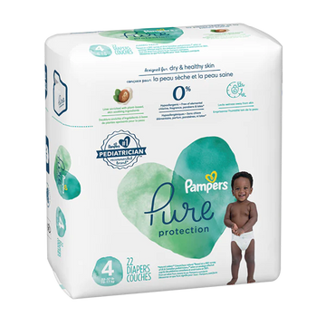 Pampers Pure Protection Diapers 22ct  Size 4