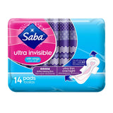 Wholesale Saba Ultra Invisible Thin Overnight With Wing Purple - Mexmax INC