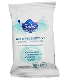 Saba Sensiti-V Wet Wipes Saba 12 ct - Case - 24 Units