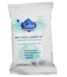 Saba Sensiti-V Wet Wipes  12 ct - Case - 24 Units