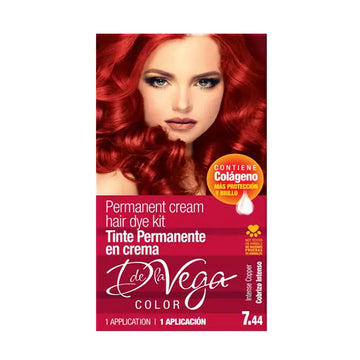 D De La Vega Hair Dye 7.44 Intense Copper 1 Appl