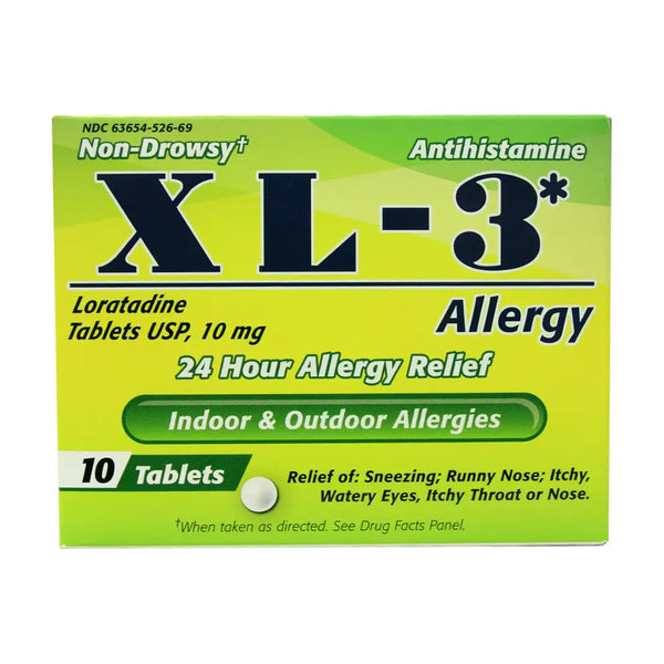 XL-3 Allergy Tablets Wing Display - 10 tab