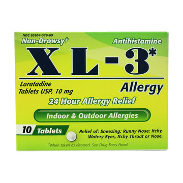 XL-3 Allergy Tablets Wing Display 10 tab