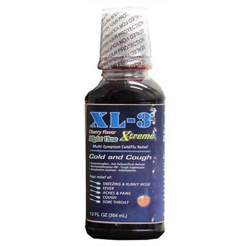 XL-3 Cold Cough Night Liquid 12 oz