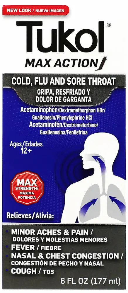 Wholesale Tukol Adult Max Action Severe Cold, Throat & Cough (Blue) 6oz - Trusted relief. Mexmax INC offers quality products. Get yours now!