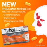 Wholesale Tukol Max Action Sinus Caplets Available at Mexmax INC Your Modern Mexican Groceries Supplier.