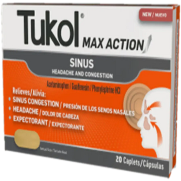 Tukol Max Action Sinus Caplets 20 ct