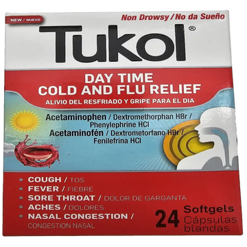 Tukol Softgel Caps Daytime Cold & Flu 24ct