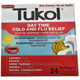 Tukol Softgel Caps Daytime Cold and Flu 24ct - Case - 3 Units