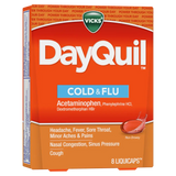 Vicks DQ Cold & Flu Non Drowsy Multi-symptom Daytime Relief 8 ct - Case - 6 Units