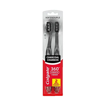 Colgate 360 Charcoal Sonic Power Toothbrush Soft 2 pk