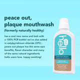 Hello Peace Out Plaque Vegan Mouthwash 16 oz