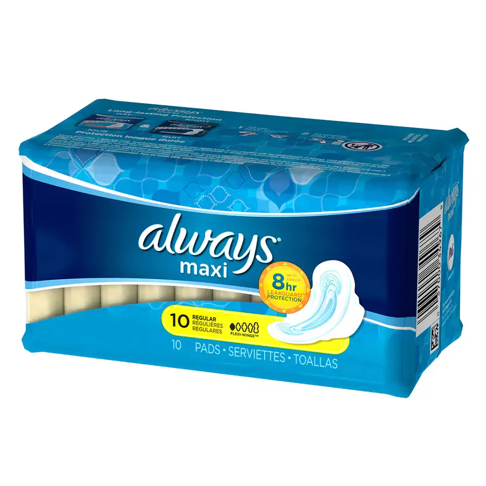 Always Maxi Regular With Wings 10ct - Case - 12 Units