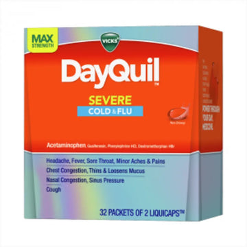 Vicks Dayquil  Severe Cold&Flu Dispensrs Liq caps 2 ct