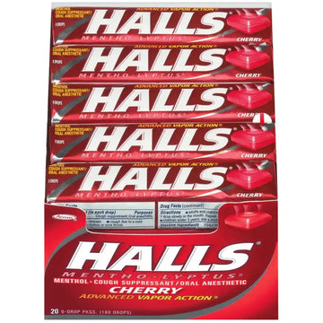 Halls Cherry Sticks (USA) 9 ct