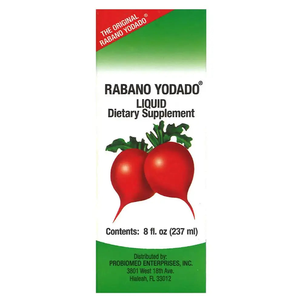 Wholesale Rabano Yodado Supplement 8oz. Natural liquid dietary support. Modern Mexican health essential.