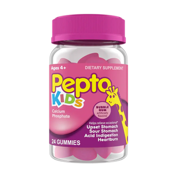 Pepto Kids Gummies Bubble Gum Flavor 24 ct