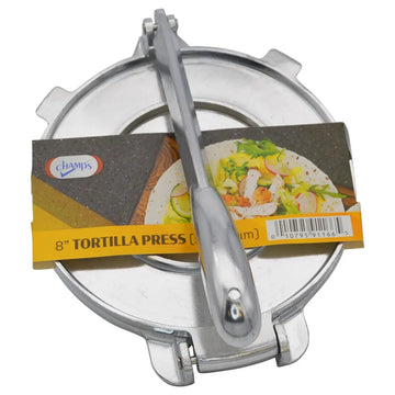 Champs Tortilla Press Aluminum Polish Finish 8"