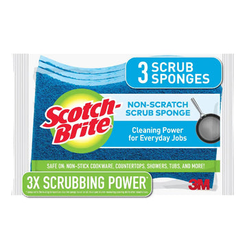 Scotch-Brite Non-Scratch Scrub Sponge Blue 3 pk