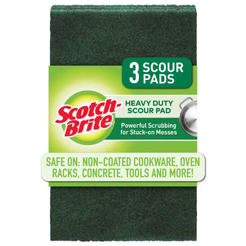 Scotch-Brite Heavy Duty Scouring Pad Green 3 pk