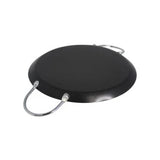 Wholesale Imusa Round Comal made of non-stick carbon steel, 9 inches, available on Mexmax INC for versatile cooking.