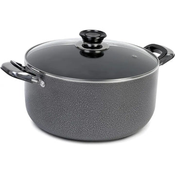 Dutch Oven w/ Glass Lid Heavy Duty Gray 8 qrt