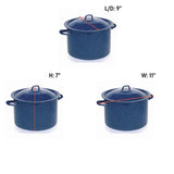 Imusa Stock Pot Blue Enamel 4 qrt