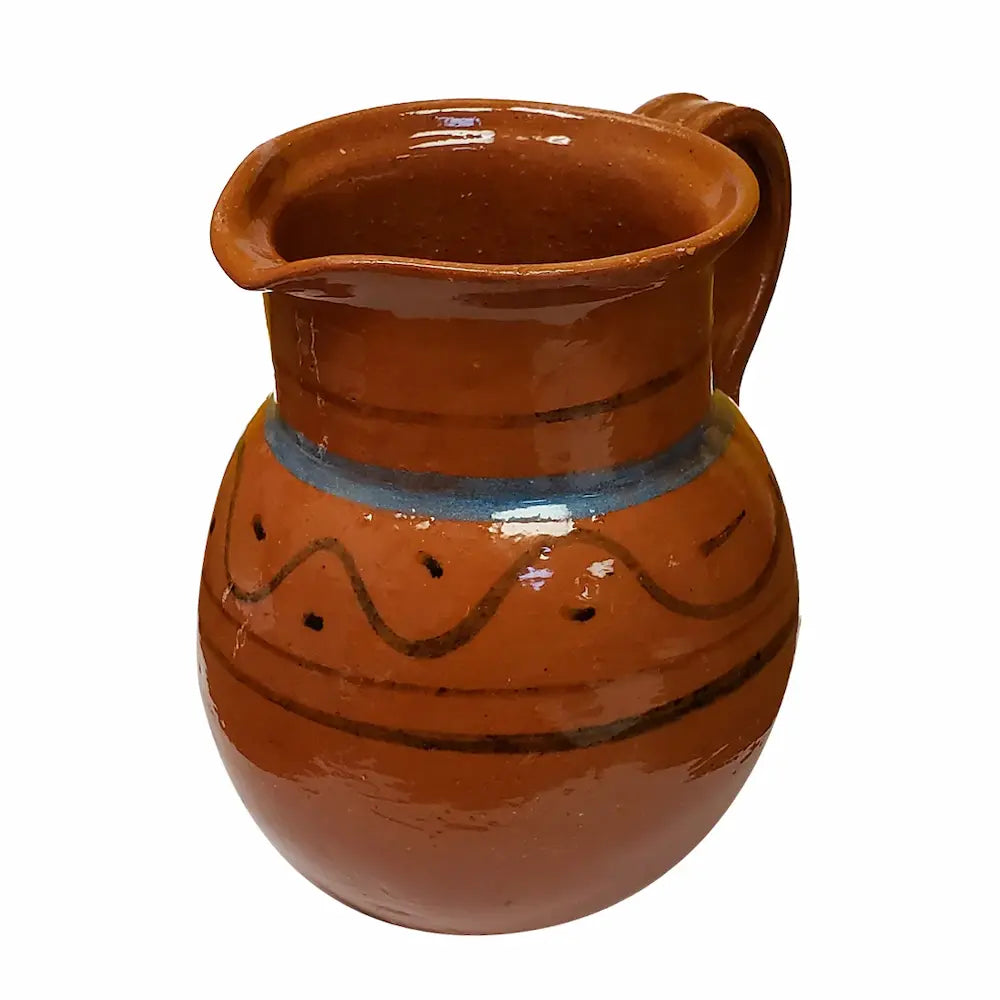 Mexican Red Clay Pottery Vase Terracotta Water Jug Crock Rope Wrap Large 14