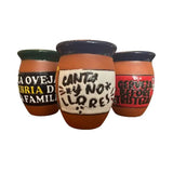 Cantarito Décoratif Ass. avec Phrases Engobe 20 oz