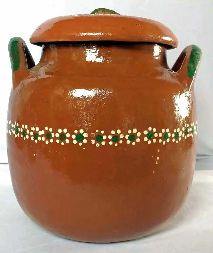 Olla de Barro con tapa Terracota Bean Pot with lid Fits Up To 128 Fluid  Ounces