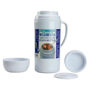 Food Carrier Wide Mouth Thermo Glass White 1.2 L