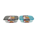 Wholesale Plastic Rectangular Food Storage Containers, Assorted Colors 2 pk 4 cup - Mexmax INC