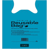 Get our blue reusable T-shirt bags 360 ct at Mexmax INC Wholesale grocery supplies.