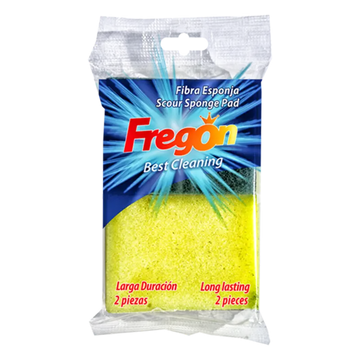 Fregon Green/ Yellow Fiber Sponge 2pk