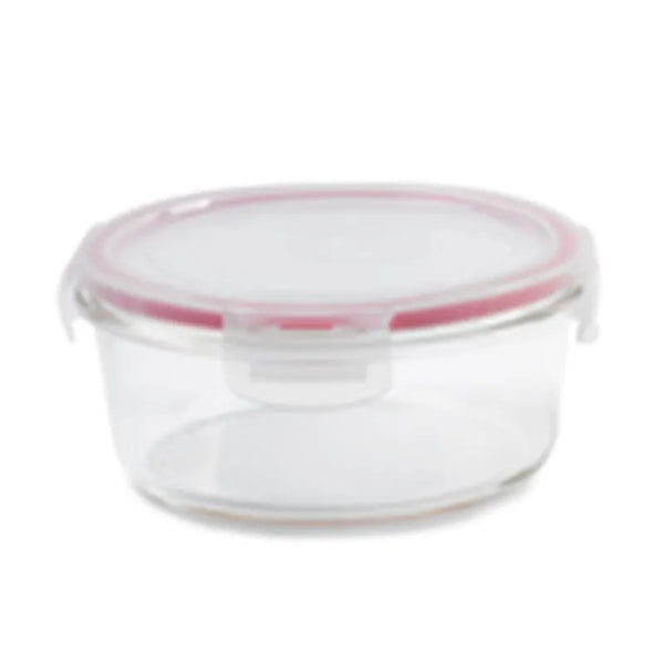Glass Container Round Red - 1.6 cup