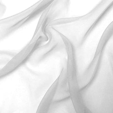 White Polyester Chiffon Fabric - 58"/60" width - 10 Yards