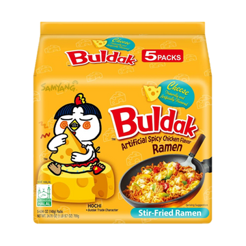 Buldak Cheese Ramen Sabor Pollo Picante (5 unidades) 139 g