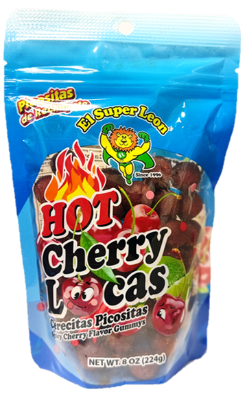 El Super Leon Cherry locas picositas Satnd Up 8 oz