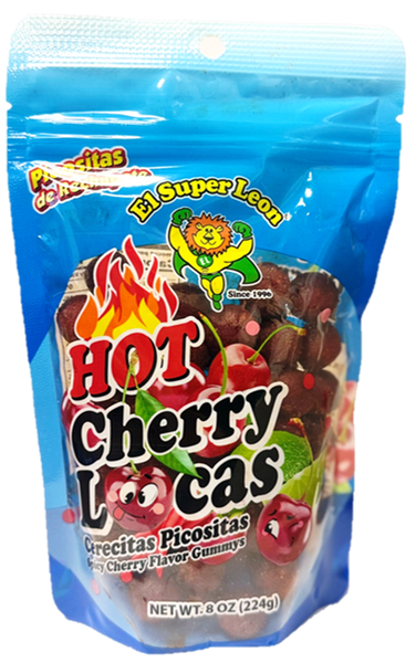 El Super Leon Cherry locas picositas Satnd Up - 8 oz