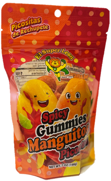 El Super Leon Spicy Gummy Manguito Stand Up 8 oz