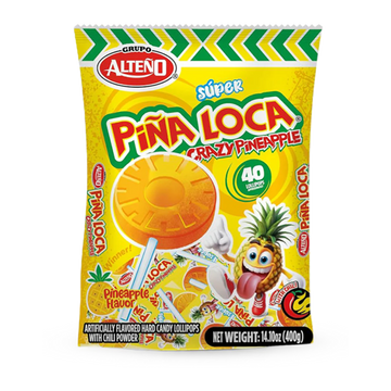 Alteno Super Pina Loca Lollipop - 40ct