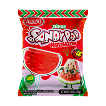Alteno Super Sandy Pop Lollipop Watermelon w/Chili - 40ct