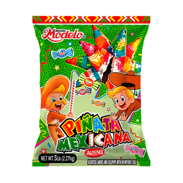 Alteno Pinata Mexicana Asst Candies & Lollipops - 5 lbs