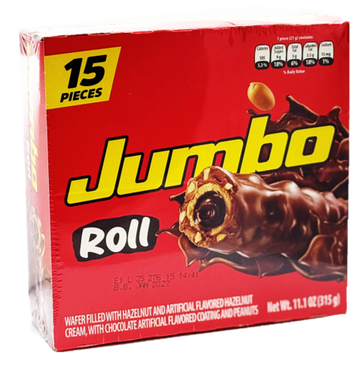 Jumbo Wafer Roll Display 11.1 oz 15 ct