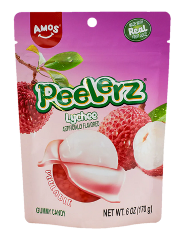 Amos Peelerz Gummy Peelable Lychee 6 oz