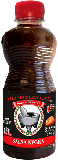 Del Molcajete Salsa Clasica Negra Picante - 9.17 oz