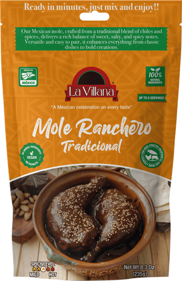 La Villana Mole Ranchero  Resealable Pouch Bag - 8.35 oz