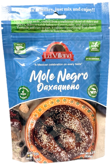 La Villana Mole Negro Oaxaqueno Resealable Pouch Bag - 8.35 oz